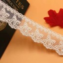 Lace Embroidered Ribbon 3.5 cm x 4.6 m Cotton Lace with Mesh Decorative Lace Ribbon for Sewing Clothing Decorations DIY 3