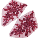 Lace Embroidery with Floral Pattern 12 x 22 cm 1 Pair Decorative Embroidered Application for Dresses Clothing Fashion Accessories and Creative Projects 5