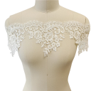 Lacet en dentelle blanche 2,7 m de large 15 cm Viscose dentelle en nylon avec bord floral bord décoratif pour couture décoration de vêtements décoration textile 2