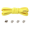 Lacets élastiques pour chaussures 105 x 0,7 cm Sans nouage pour enfants et adultes Taille unique Boucle en métal Enfilage rapide Style sportif 11