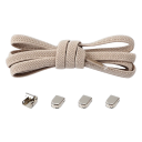Lacets élastiques pour chaussures 105 x 0,7 cm Sans nouage pour enfants et adultes Taille unique Boucle en métal Enfilage rapide Style sportif 16