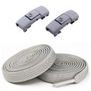 Lacets élastiques pour chaussures sans nouage 100 cm Lacets avec verrou Boucle en métal Enfilage rapide pour chaussures de sport 4