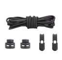 Lacets ronds sans nouage 100 cm Lacets élastiques avec boucle en plastique 2 clips et boutons Chaussage sportif et confortable 15