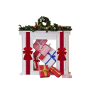 Laço de organza vermelho de Natal 50 x 40 cm Fita 4,2 x 2 m Decoração suspensa para portas Laço pronto em tecido não tecido para casamentos e Ano Novo 2