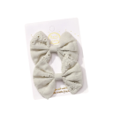 Laços para cabelo 2 pcs Laços bordados com flores 6,4 x 3,8 cm Acessórios de cabelo elegantes Adorno floral para cabelo Penteado estiloso 14