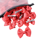 Laços para o cabelo 10 pcs Clips com laço Acessórios de cabelo elegantes Laços coloridos para penteados Clips estilosos para raparigas e mulheres 15