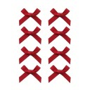 Laços para o cabelo 8 pcs Clips 4 x 4 cm Acessórios de cabelo adoráveis Pequenos laços em clip Adornos elegantes para o cabelo Penteado estiloso para raparigas 11