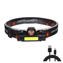 Ladattava LED-otsalamppu magneetilla 8,3 x 4,1 x 3,2 cm Vedenpitävä otsalamppu USB C:llä, 90° kierto Kestävä ABS-materiaalista valmistettu taskulamppu 1