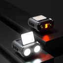 Ladattava LED-otsalamppu USB-C-kaapelilla 1500 mAh IPX4-vedenpitävä 5 valotilaa Irrotettava joustava hihna ABS PC -materiaalia 55x60x35 mm 4