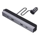 Lade-Dock für Tesla Model Y Juniper 2025-2026 und Model 3 Highland 2024-2026 4 Ports USB-C und USB Bis zu 65 W Silber Für die Mittelkonsole 3