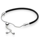 Läderarmband för kvinnor med pärla P153 2