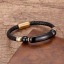 Läderarmband med natursten 13