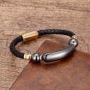 Läderarmband med natursten 9