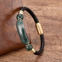 Läderarmband med natursten 16