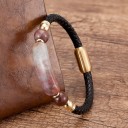 Läderarmband med natursten 4