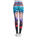 Ladies' 3D Leggings with Ocean Print 2