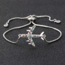 Ladies' Adjustable Bracelet with Airplane 2