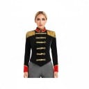Ladies' Adult Costume Jacket Uniform Stand-up Collar Epaulettes with Fringes and Lacing Polyester for Carnival and Halloween 2