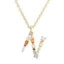 Ladies' Alphabet Letter Necklace D698 14