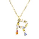 Ladies' Alphabet Letter Necklace D698 18
