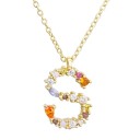 Ladies' Alphabet Letter Necklace D698 19