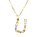 Ladies' Alphabet Letter Necklace D698 21