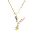Ladies' Alphabet Letter Necklace D698 25