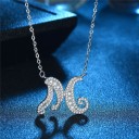 Ladies' Alphabet Letter Necklace M37 13