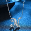 Ladies' Alphabet Letter Necklace M37 14