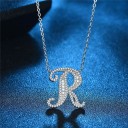 Ladies' Alphabet Letter Necklace M37 18
