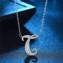 Ladies' Alphabet Letter Necklace M37 20