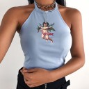 Ladies' Angel Print Crop Top 2