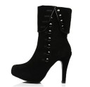 Ladies' Ankle Boots with Buttons J1101 2