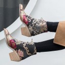 Ladies' Ankle Boots with Flowers J817 8