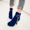 Ladies' Ankle Boots with Heels and Rhinestones 7