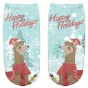 Ladies' Ankle Socks - Christmas Design 7