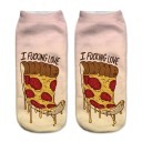 Ladies' Ankle Socks - Pizza 9