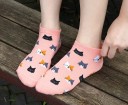 Ladies' Ankle Socks with Cats - 5 Pairs 5