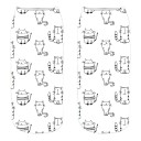 Ladies' Ankle Socks with Cats A665 12