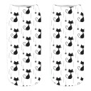 Ladies' Ankle Socks with Cats A665 13