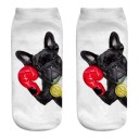Ladies' Ankle Socks with Dog A667 5