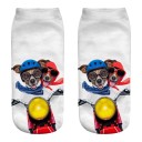 Ladies' Ankle Socks with Dog A667 6