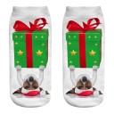 Ladies' Ankle Socks with Dog A667 8