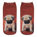 Ladies' Ankle Socks with Dog A667 9