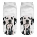 Ladies' Ankle Socks with Dog A667 10