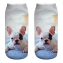 Ladies' Ankle Socks with Dog A667 12