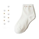 Ladies' Ankle Socks with Pearls A670 8