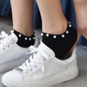 Ladies' Ankle Socks with Pearls 11