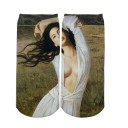 Ladies' Ankle Socks with Print A671 3