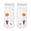 Ladies' Ankle Socks with Print A671 5